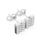 Moissanite daily rocker studs| WOKE