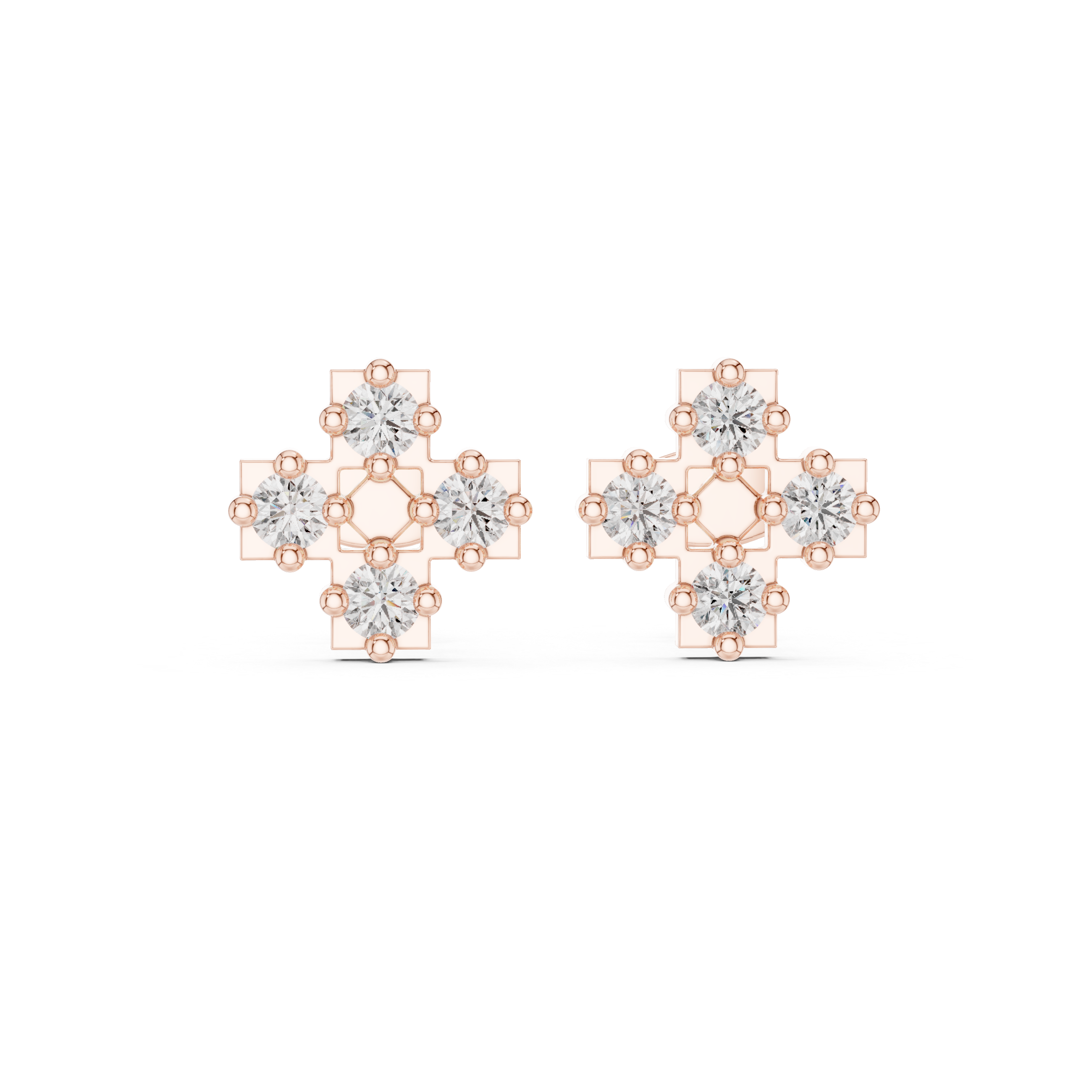 Snowflake studs in Lab growns| WOKE