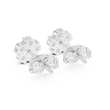 Rounded pressure set lab grown earrings | 9K/14K