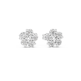 Rounded pressure set lab grown earrings | 9K/14K