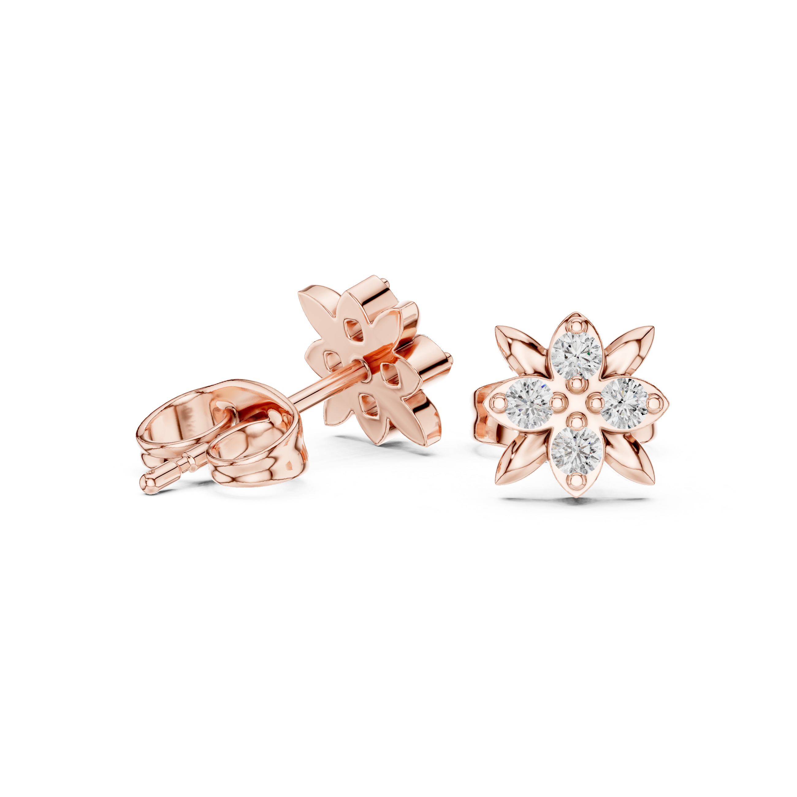 Micro flower Lab grown diamond | 9k/14k Gold WOKE