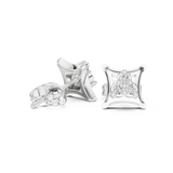 Unisex diamond Square studs | WOKE