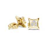 Unisex diamond Square studs | WOKE
