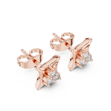 Unisex diamond Square studs | WOKE