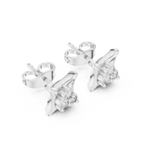 Unisex diamond Square studs | WOKE