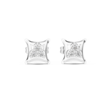 Unisex diamond Square studs | WOKE