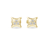 Unisex diamond Square studs | WOKE