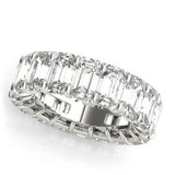 8 carat moissanite Emerald cut eternity band | In 925 sterling silver and GRA certified moissanites