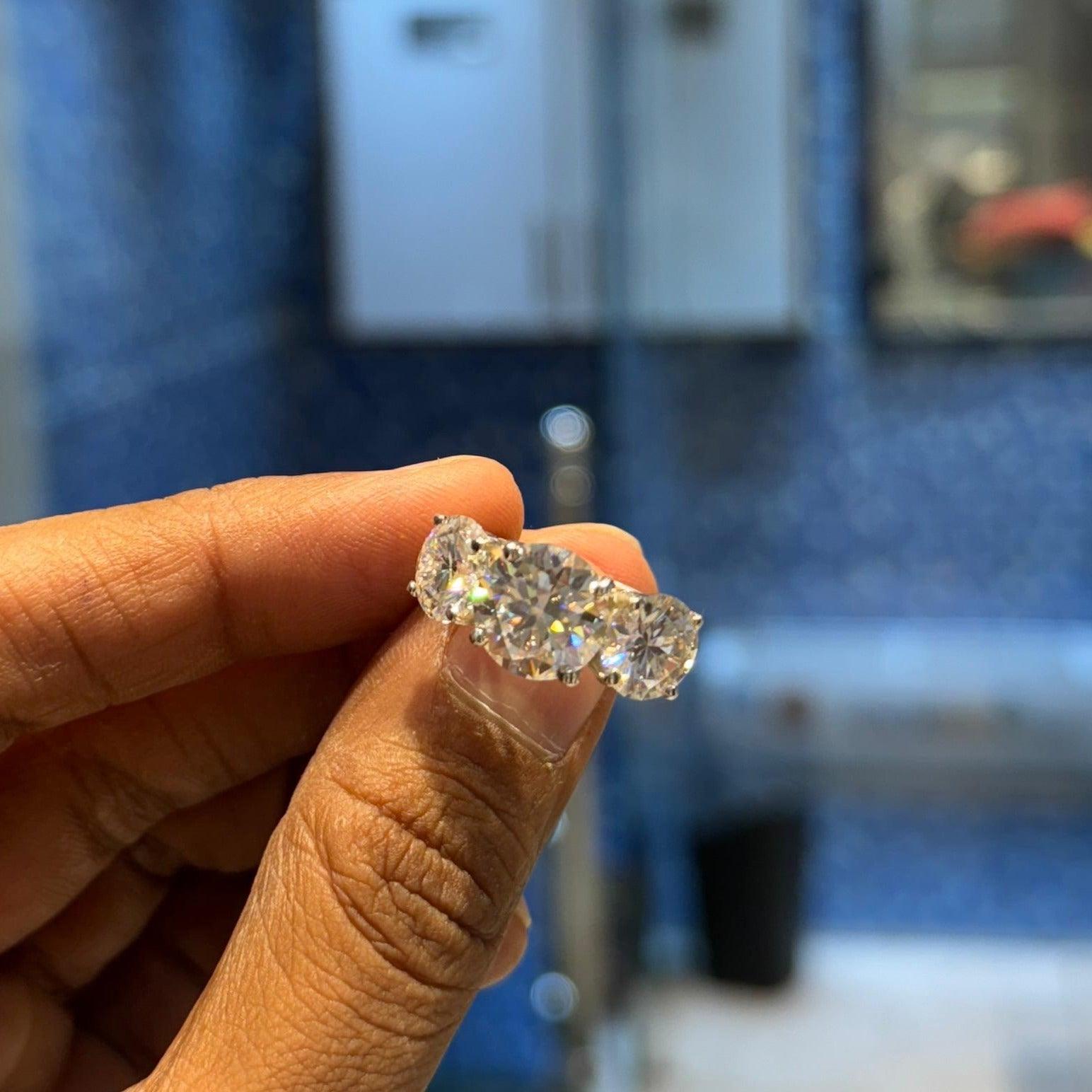 GRA certified moissanites