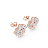 2.6 CT Marquise & Round Moissanite Studs in 9K Gold/925 Silver |WOKE