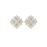 2.6 CT Round and Marquise Lab Grown Diamond Studs in 9K/14K Gold |WOKE