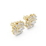 3.39 CT Round Pear & Oval Lab Grown Diamond Studs in 9K/14K Gold |WOKE