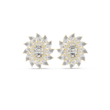3.39 CT Round Pear & Oval Lab Grown Diamond Studs in 9K/14K Gold |WOKE