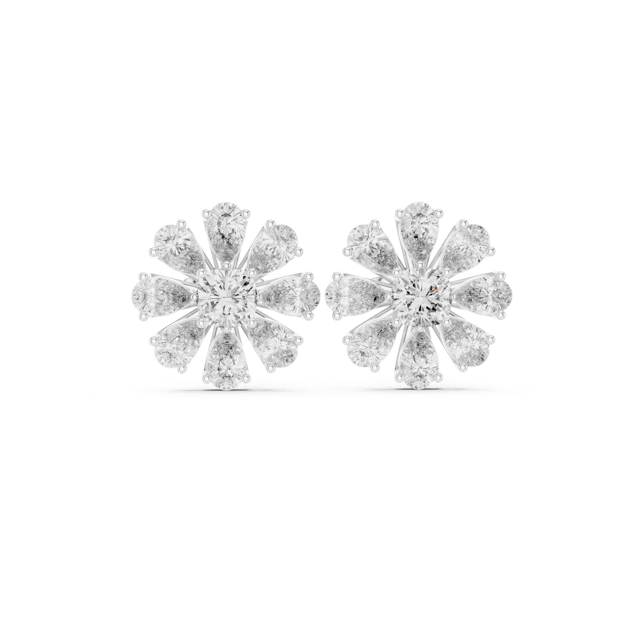 3.4 Pear and Cushin Lab Grown Diamond Studs in 9K/14K Gold |WOKE