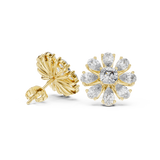 3.4 CT Pear & Cushion Moissanite Studs in 9K Gold/925 Silver |WOKE