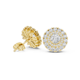 2.24 CT Round Moissanite Studs in 9K Gold/925 Silver |WOKE