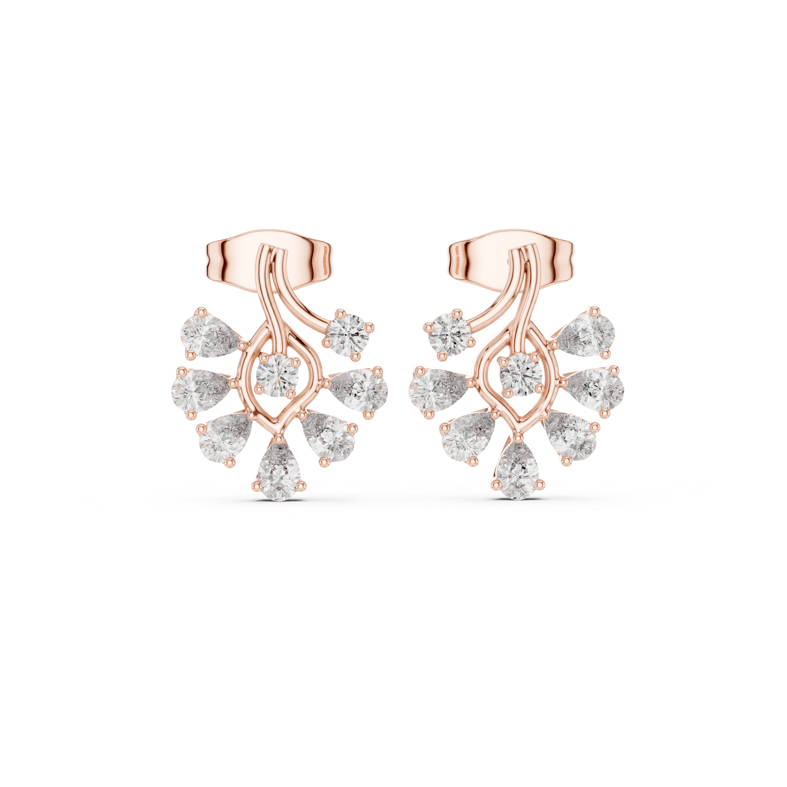0.64 CT Pear Moissanite Studs in 9K Gold/925 Silver |WOKE