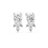 2.51 CT Round Marquise & Pear Moissanite Studs in 9K Gold/925 Silver |WOKE