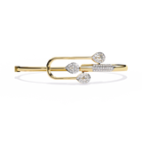 Assymetric shaped Kada in 925 silver