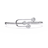 Assymetric shaped Kada in 925 silver