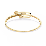 Assymetric shaped Kada in 925 silver