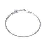 Assymetric shaped Kada in 925 silver