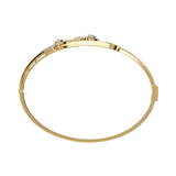 Assymetric shaped Kada in 925 silver