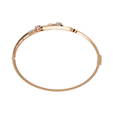 Assymetric shaped Kada in 925 silver