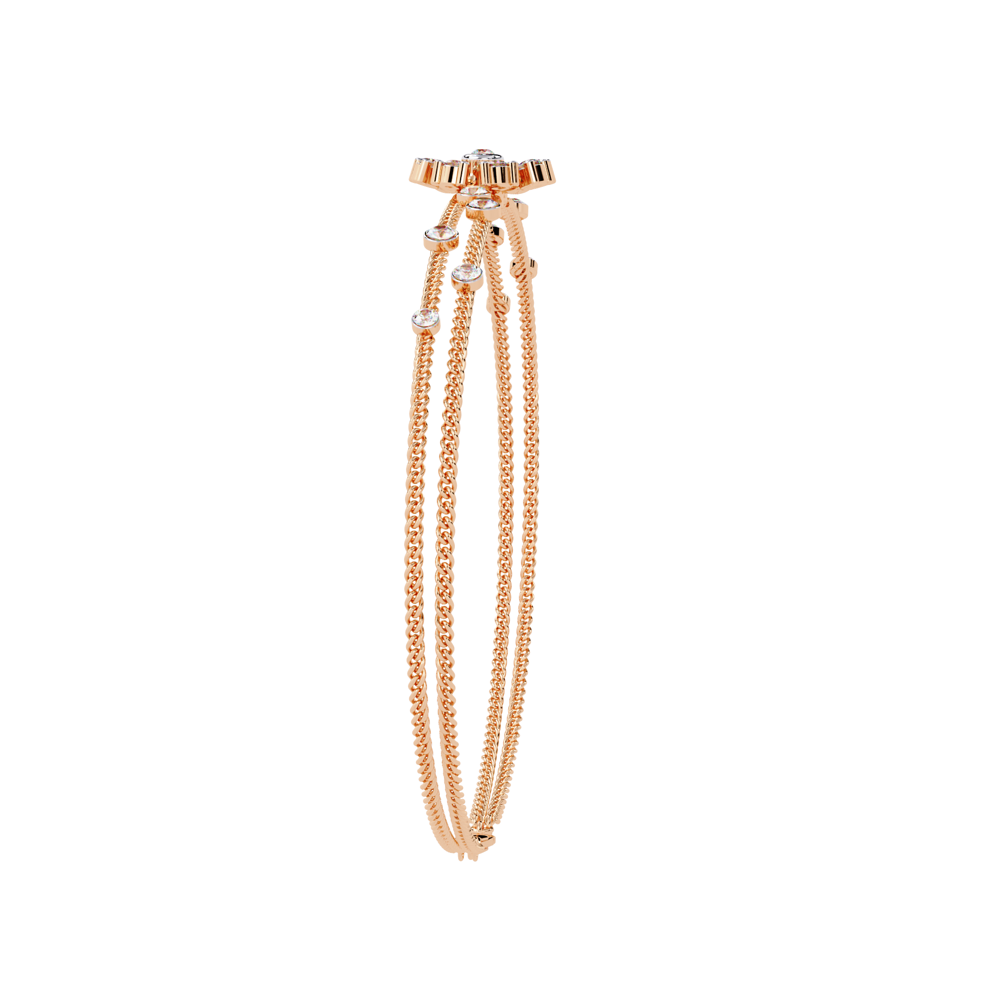 Moissanite chain link Bracelet