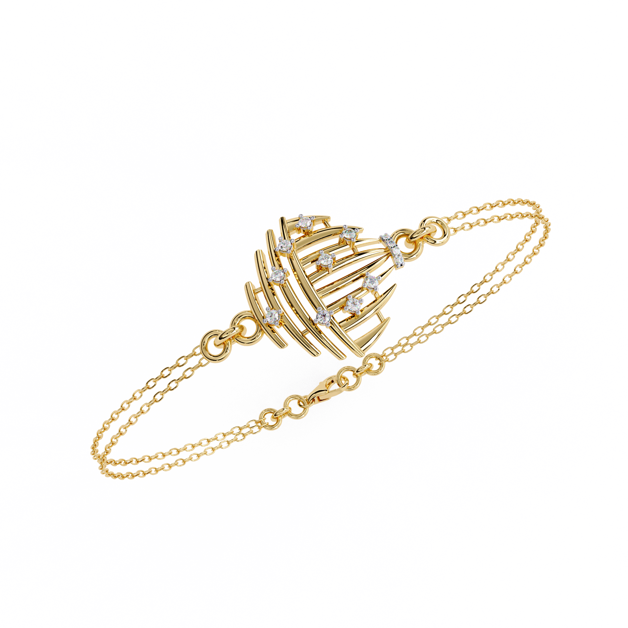 Moissanite chain Quantum Bracelets