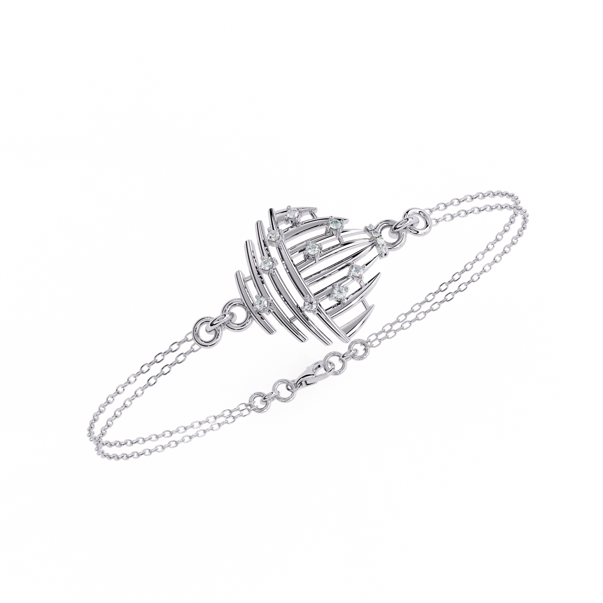 Moissanite chain Quantum Bracelets