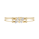 Moissanite chain Triangle cut Bracelets
