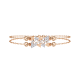 Moissanite chain Triangle cut Bracelets