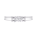 Moissanite chain Triangle cut Bracelets