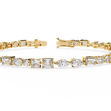 Moissanite mix diamond Tennis Bracelet
