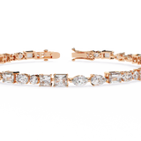 Moissanite mix diamond Tennis Bracelet