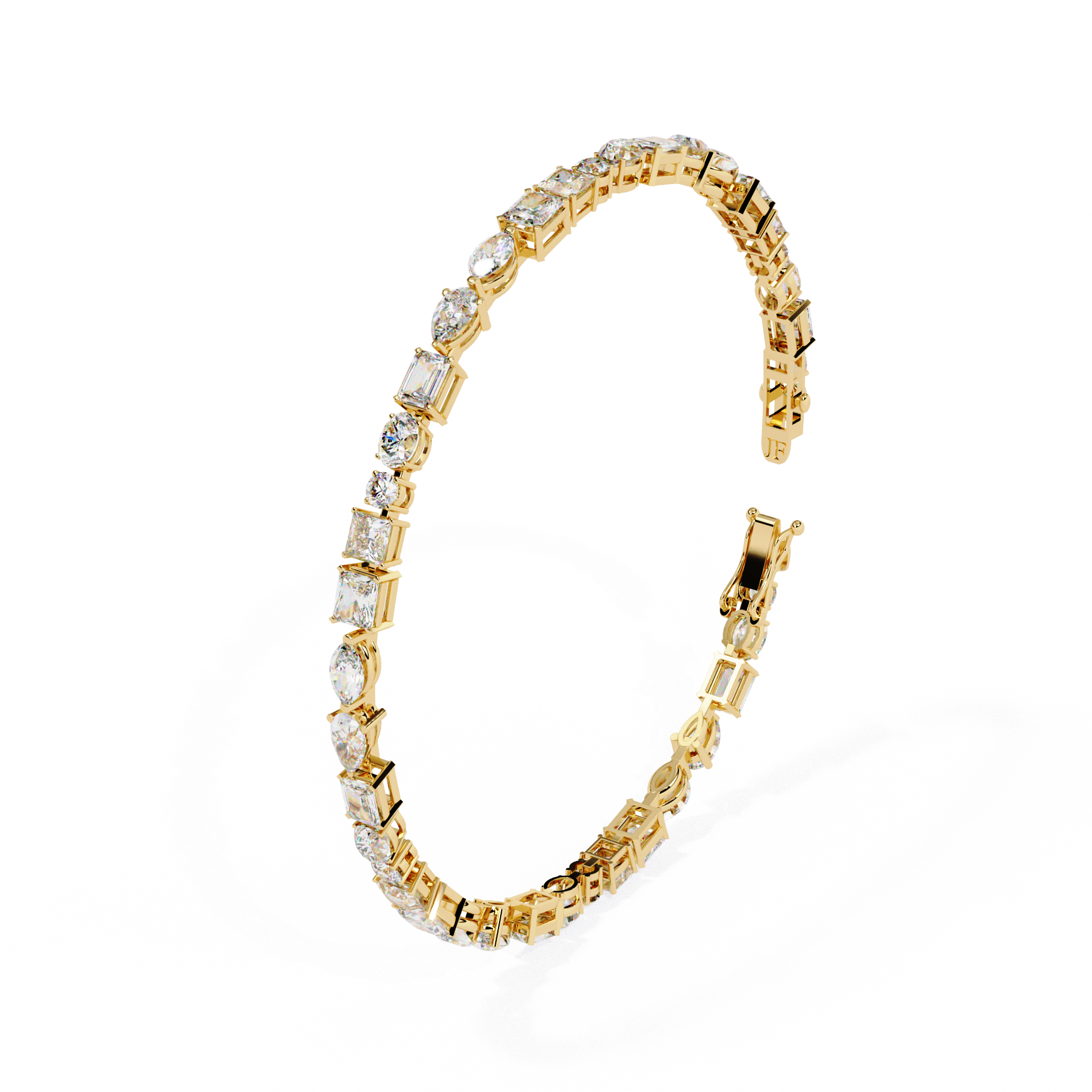 Moissanite mix diamond Tennis Bracelet