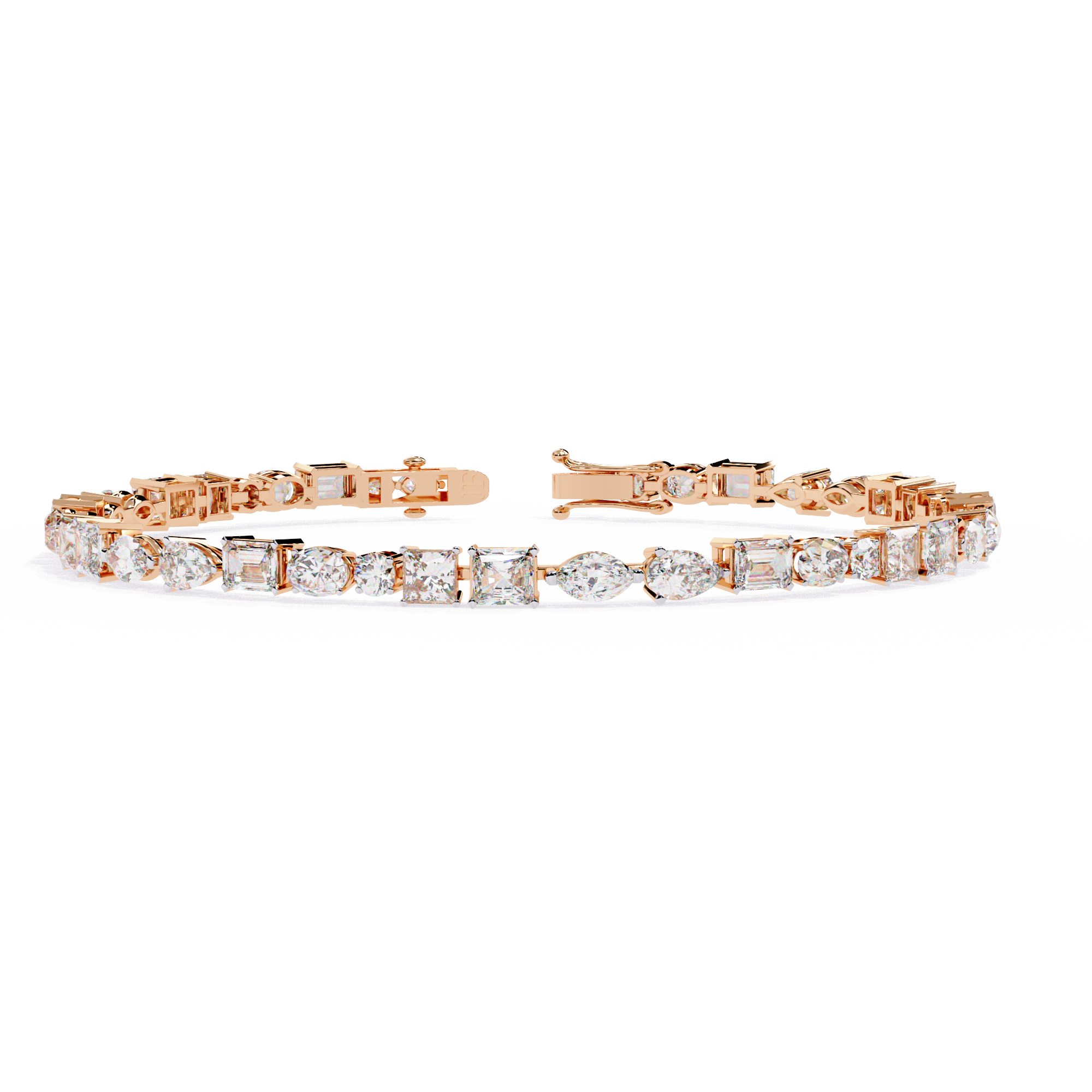 Moissanite mix diamond Tennis Bracelet