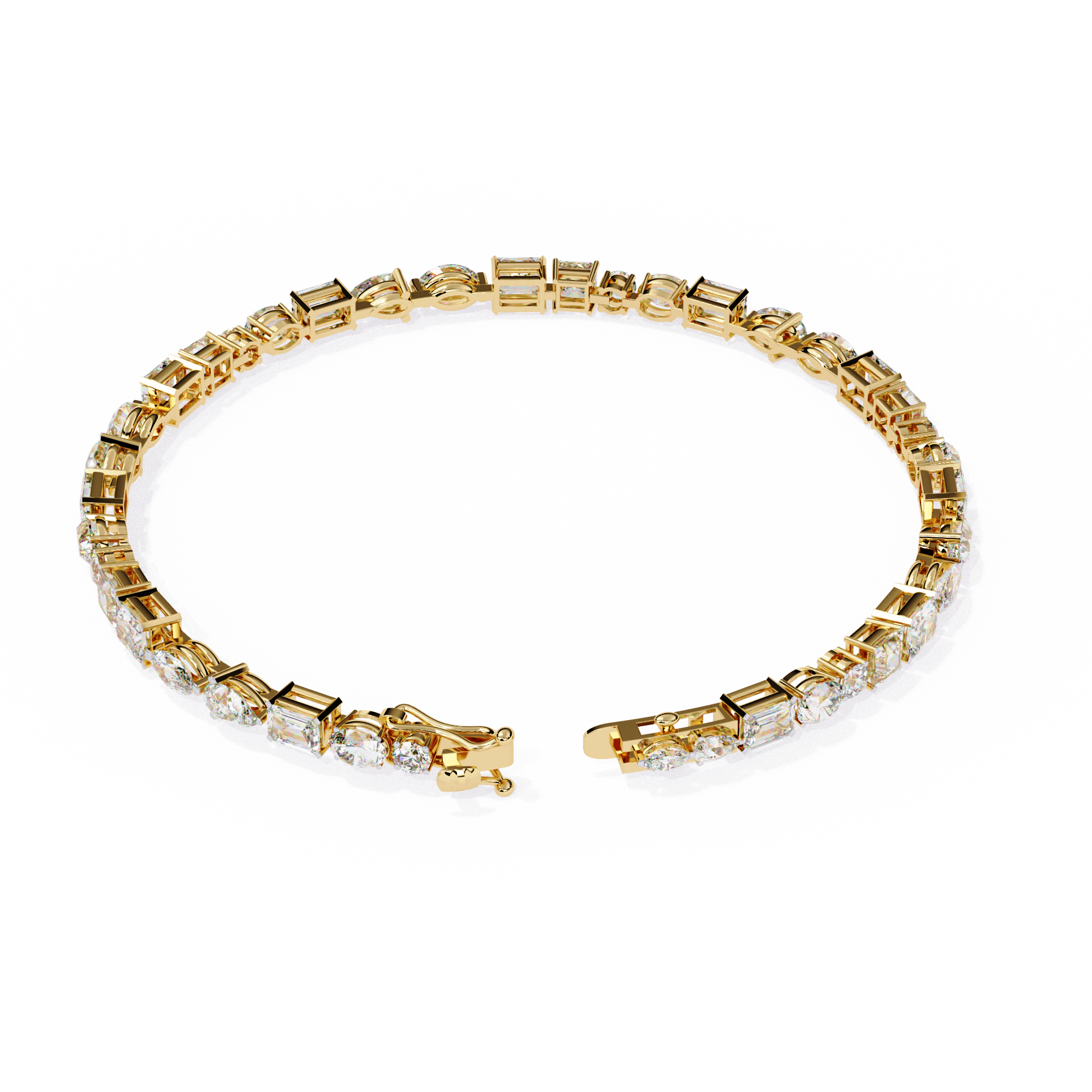 Moissanite mix diamond Tennis Bracelet