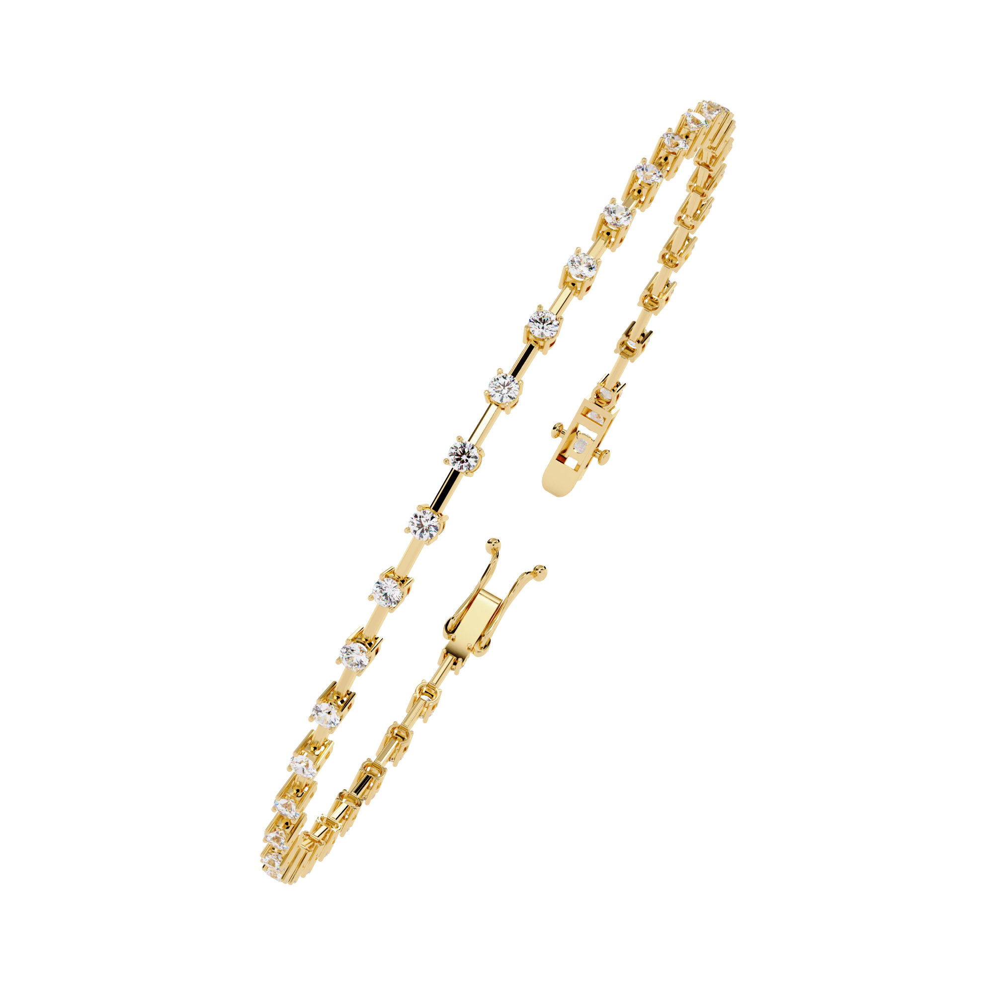 Moissanite Gap set 12 pointer Tennis Bracelet
