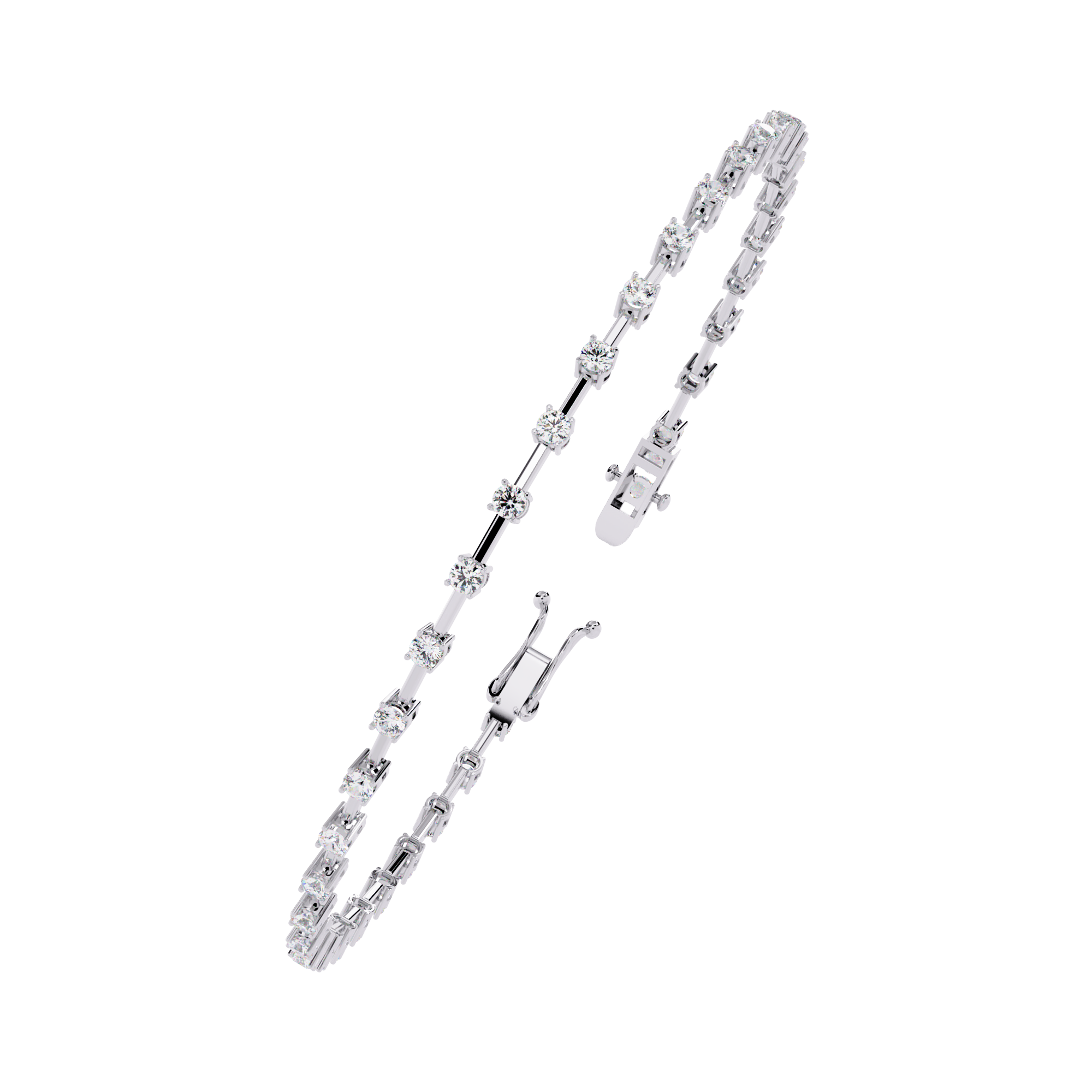 Moissanite Gap set 12 pointer Tennis Bracelet