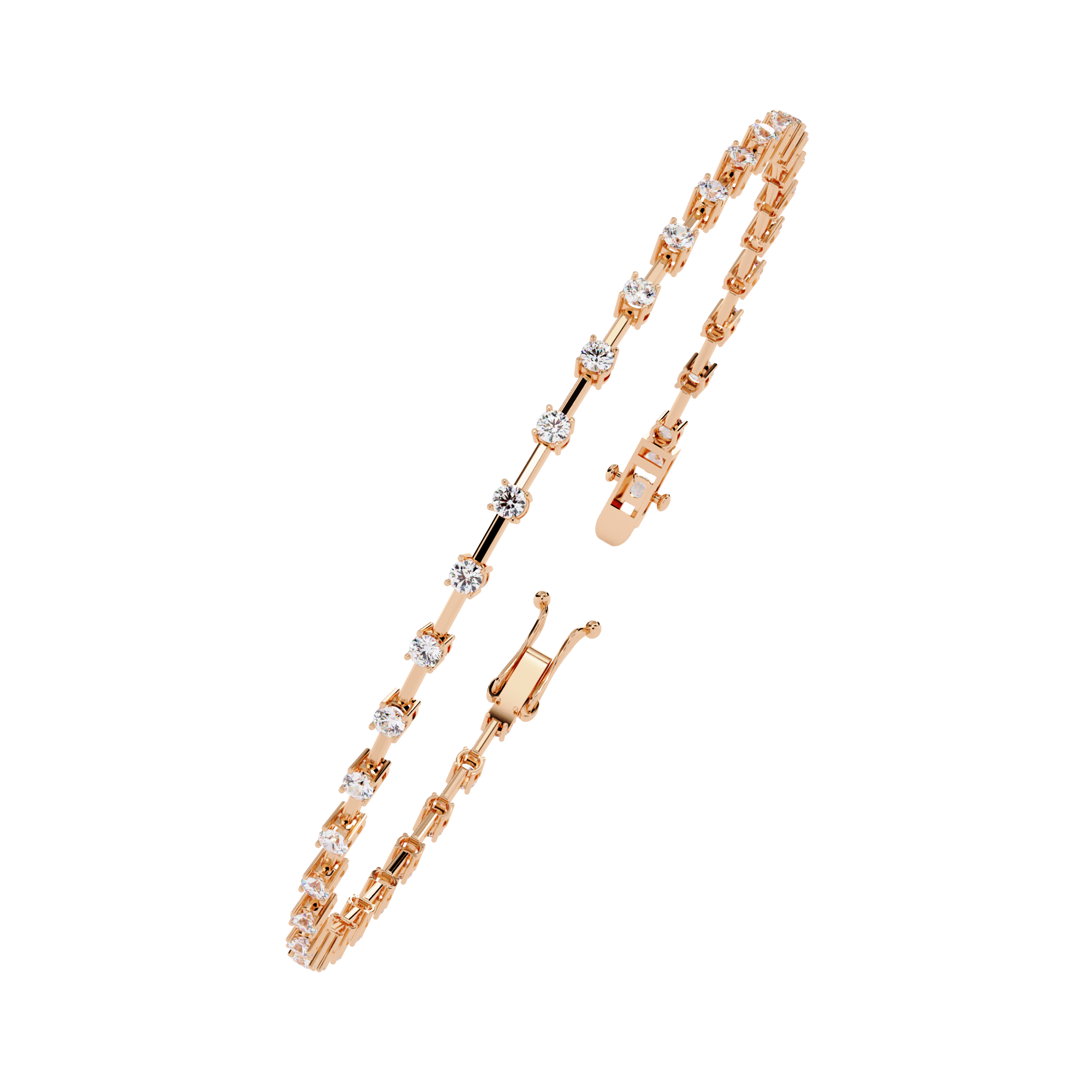 Moissanite Gap set 12 pointer Tennis Bracelet