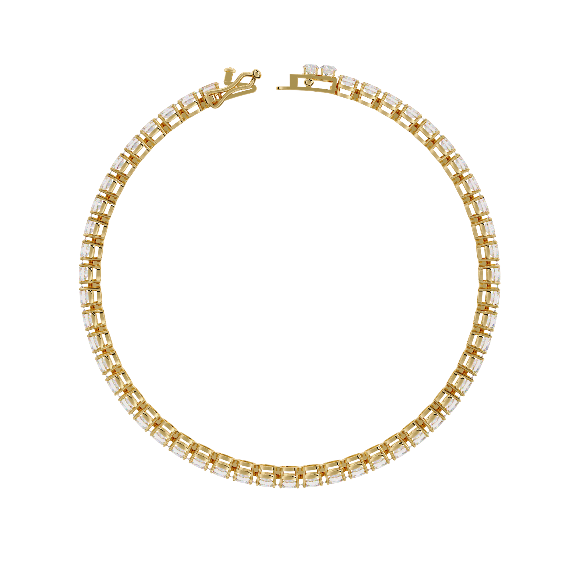 Oval moissanite tennis bracelet | 925 silver