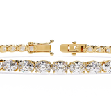 Oval moissanite tennis bracelet | 925 silver