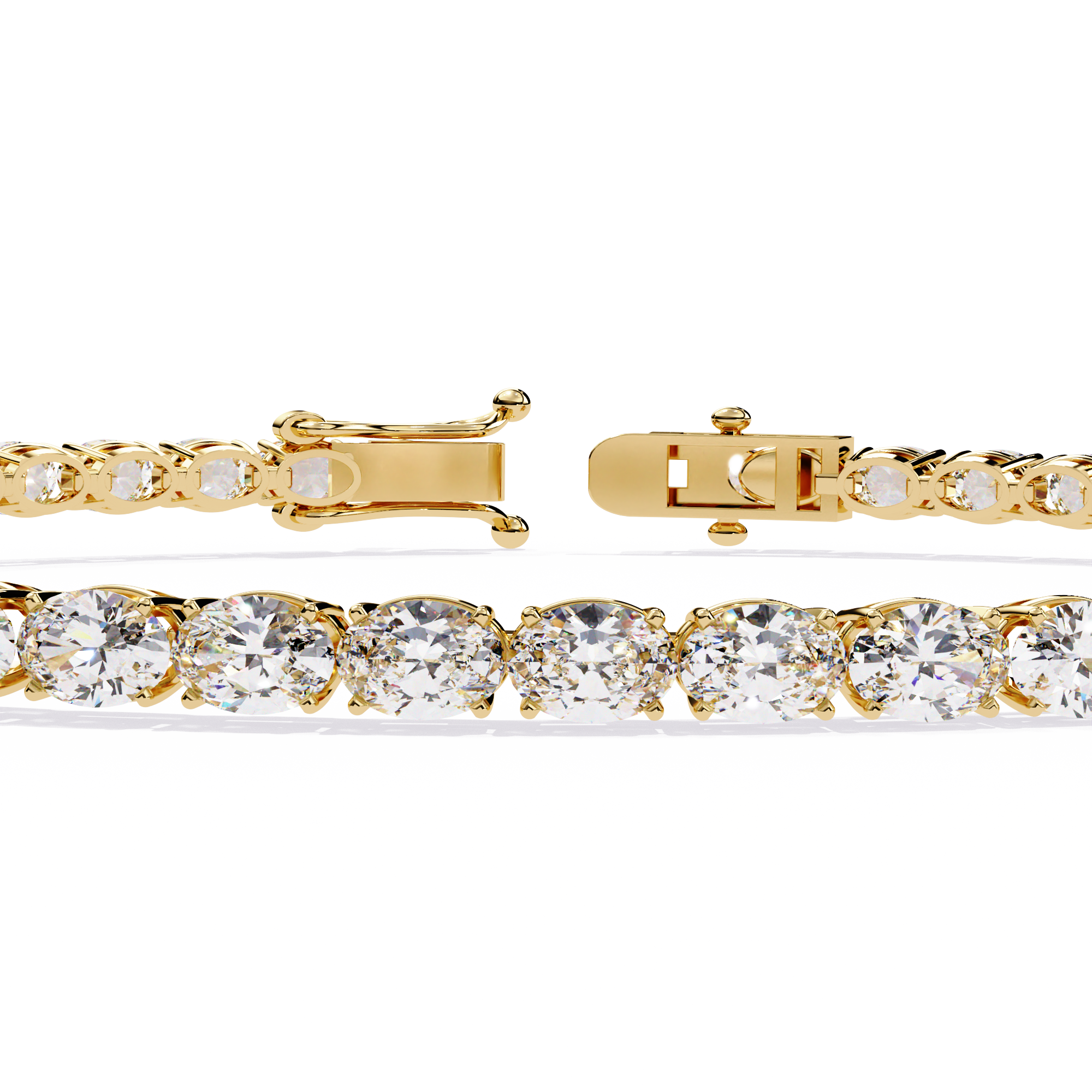 Oval moissanite tennis bracelet | 925 silver