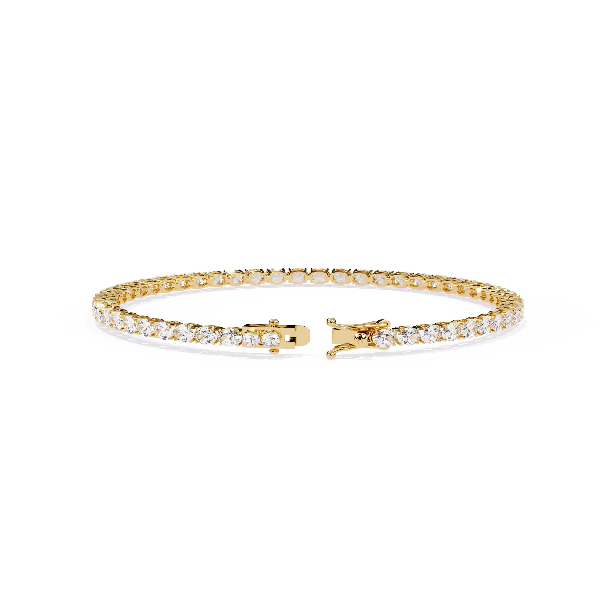 Oval moissanite tennis bracelet | 925 silver