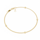 WOKE™ .08 CENT Lab grown diamond bracelet in 14k gold