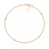 WOKE™ .08 CENT Lab grown diamond bracelet in 14k gold