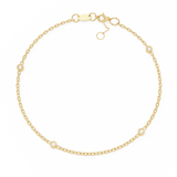 WOKE™ .08 CENT Lab grown diamond bracelet in 14k gold