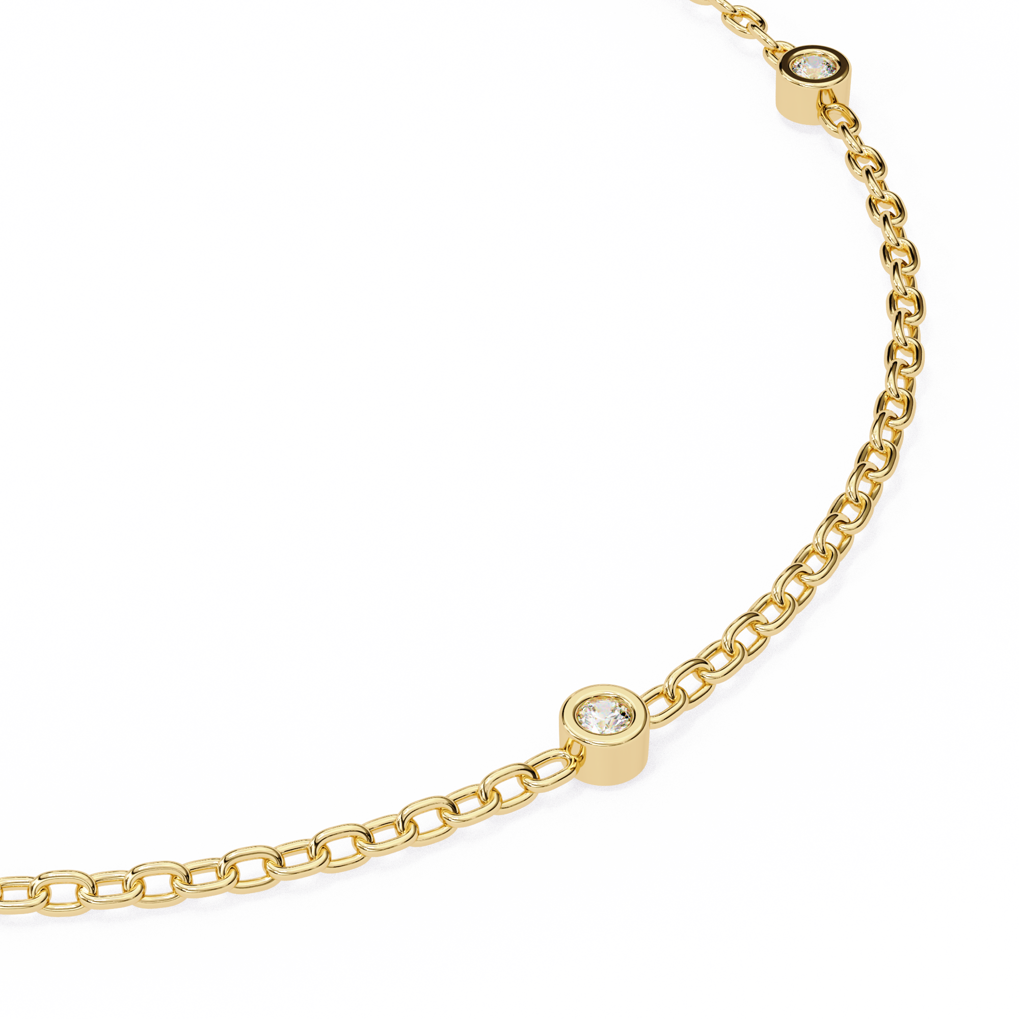 WOKE™ .08 CENT Lab grown diamond bracelet in 14k gold